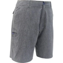AFTCO CLOUDBURST FISHING SHORTS 10" -Fishing Product Shop Aftco Cloudburst Fishing Shorts 10in Charcoal Heather Side