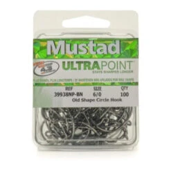 MUSTAD OLD SHAPE CIRCLE HOOK IN-LINE 39938NP -Fishing Product Shop Mustad Demon Perfect Circle Inline Hook 39938NP Package