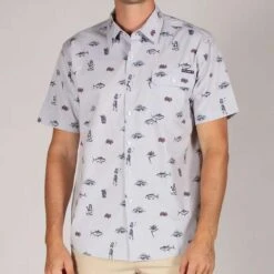 SALT LIFE HULA VIBES WOVEN PERFORMANCE FISHING SHIRT