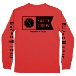 SALTY CREW ALPHA FLAG L/S BOYS TEE