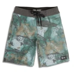PELAGIC YOUTH DEEP DROP FISHING SHORTS OPEN SEAS CAMO